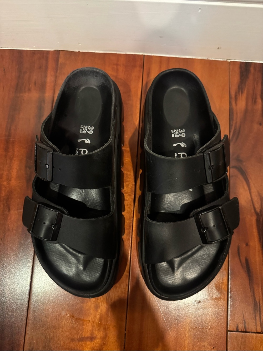 Birkenstock Papillio Black Double-Buckle Slide Sandals
